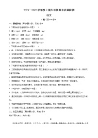 四川省成都市部分区县2021-2022学年九年级上学期期末语文试题