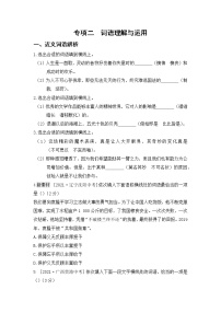 人教版语文九上 专项二  词语理解与运用（含答案）