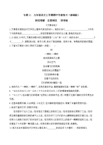 【期末专项备考】部编版语文九年级上学期 期末考前复习-专题11：阅读理解之名著阅读