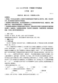 广东省深圳市龙华区2022-2023学年八年级上学期期中语文试题(含答案)