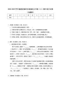 福建省福州市闽清县2022-2023学年九年级上学期期中语文试题(含答案)