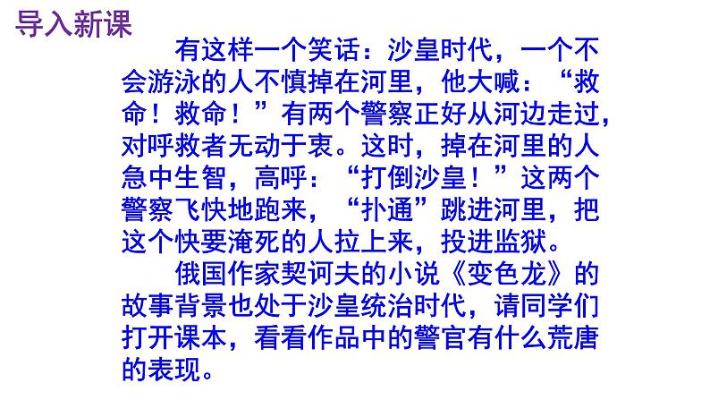 九下语文《变色龙》优秀课件第2页