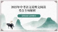 2023年中考语文一轮复习《说明文阅读考点专项解析：说明结构与说明顺序》课件