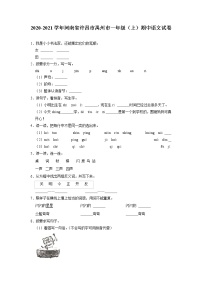 河南省许昌市禹州市2020-2021学年一年级上学期期中考试语文试题（有答案）