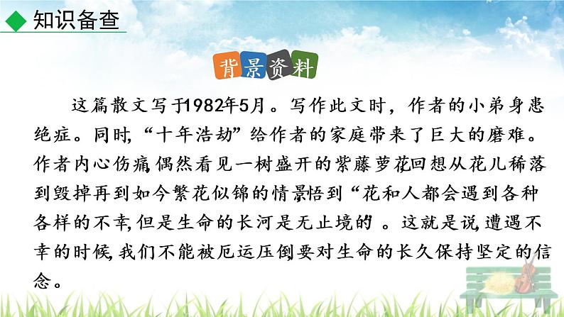 新人教版初中语文七年级下册《紫藤萝瀑布》课件第5页