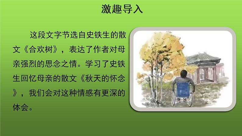 《秋天的怀念》第1课时同课异构教学课件06