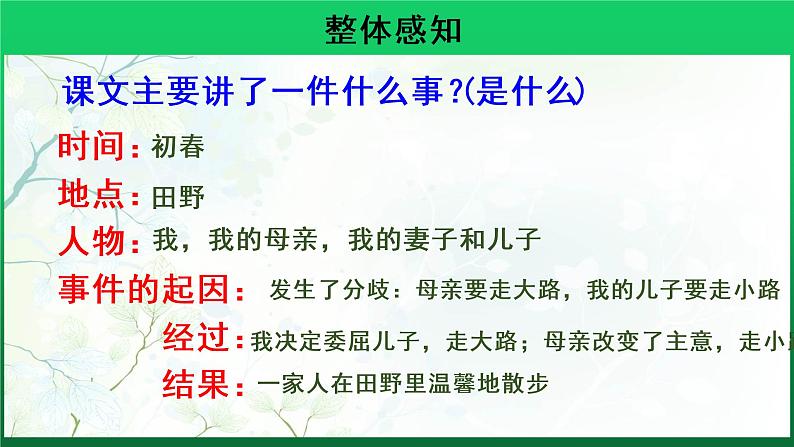 《散步》第1课时同课异构教学课件第6页