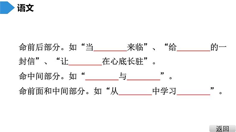 中考语文总复习第三部分  写作 3.第二节 中考作文命题类型 第二讲 半命题作文课件第6页