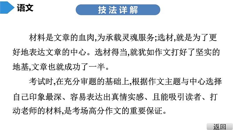 中考语文总复习第三部分  写作 6.第三节 中考作文技巧指导与训练 第三讲 选材课件第3页