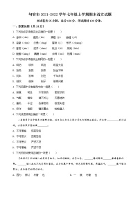 句容市2021-2022学年七年级上学期期末语文试题（含解析）
