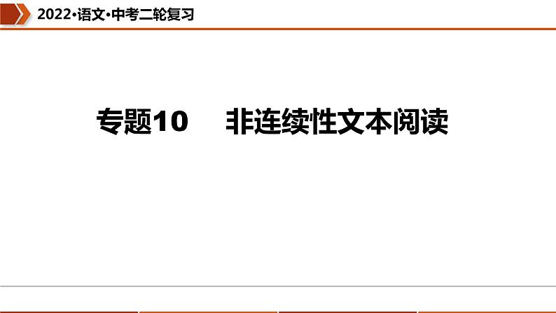中考语文二轮复习--非连续性文本阅读复习课件第1页