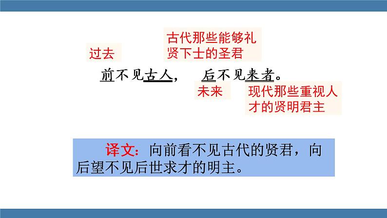 人教版七年级下册语文课件 第五单元 21 《古代诗歌五首》  登幽州台歌第7页