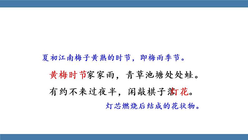 人教版七年级下册语文课件 第六单元 课外古诗词诵读 （约客）第6页