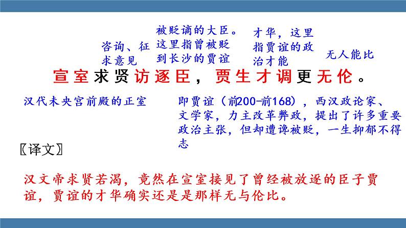 人教版七年级下册语文课件 第六单元 课外古诗词诵读 （贾生）08