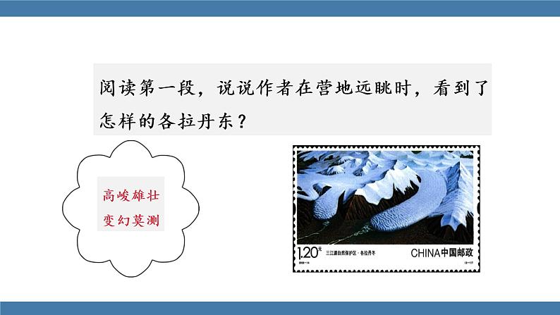 部编版八年级语文下册课件 第五单元   18 在长江源头各拉丹东03
