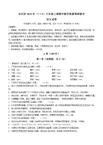 四川省达州市2022-2023学年八年级上学期期中语文试题(含答案)