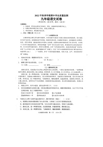 广西南宁市宾阳县2022-2023学年九年级上学期期中语文试题