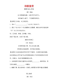 初中语文专项复习—— 诗歌鉴赏及答案