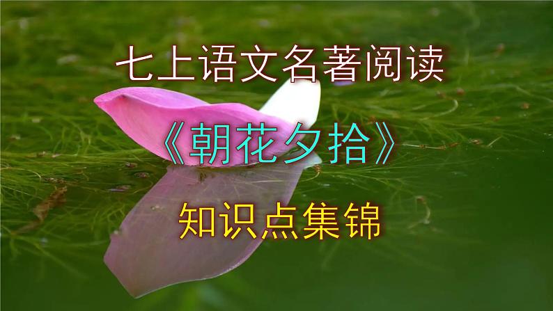 七上语文名著阅读《朝花夕拾》知识点集锦课件PPT第1页