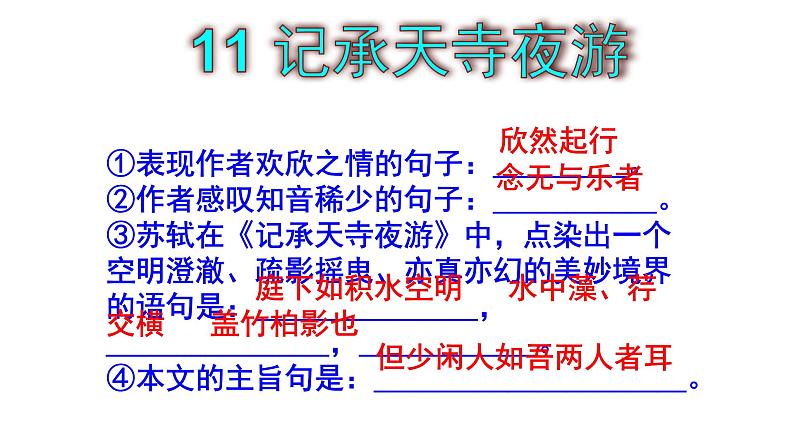 八上语文期中考试古诗文理解性默写题集锦课件PPT07