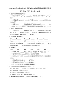 陕西省西安市西咸新区泾河新城小学大学区2020-2021学年三年级上学期期中考试语文试题