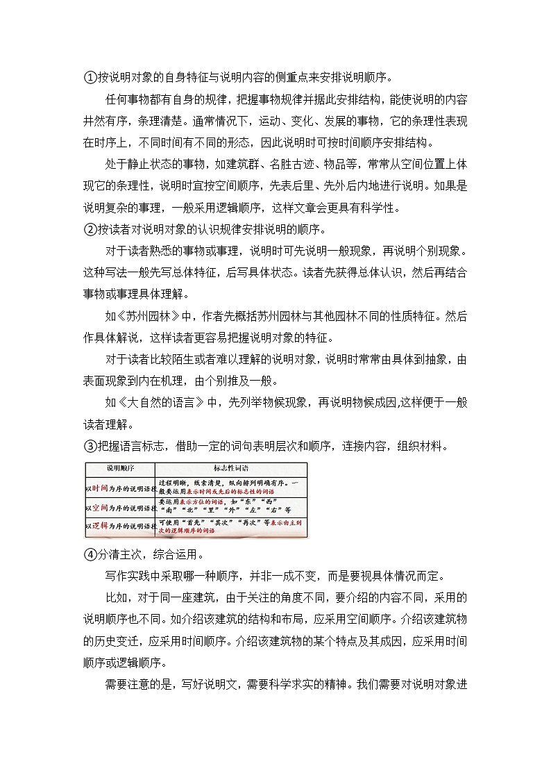 写作《说明的顺序》课件PPT+教案02