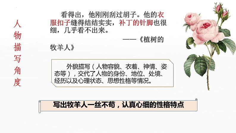 2023年中考一轮复习《记叙文复习之人物形象分析》课件07