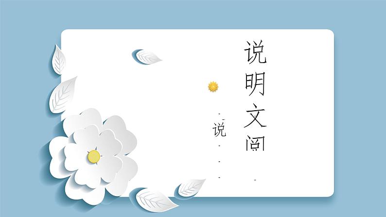 2023年中考语文一轮复习《说明文阅读之说明方法》课件第1页