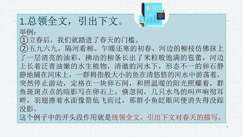 开头段的作用   课件  2023年中考语文一轮复习03