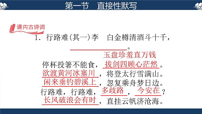 中考语文专题复习课件：古诗文默写集训【九年级上下册】第3页