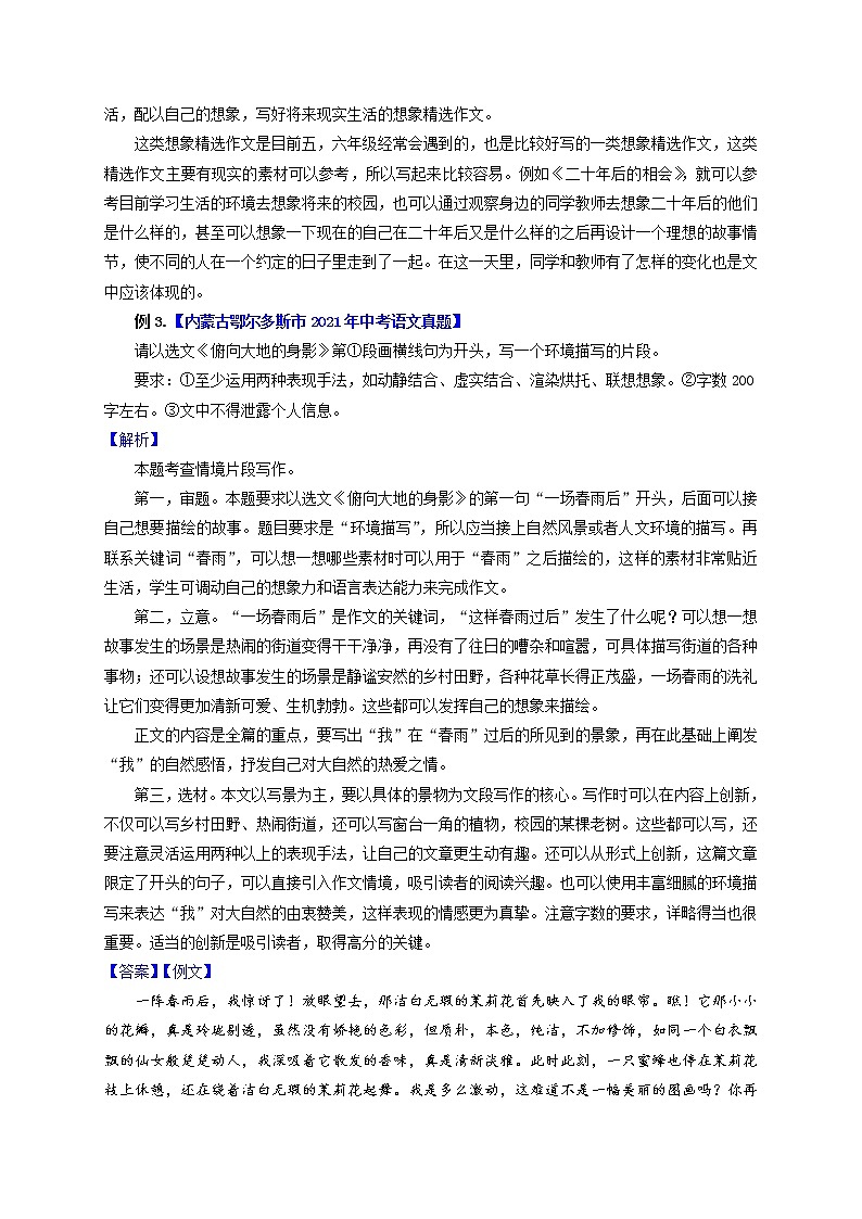 第六讲  想象逼真，情感充沛动人-决胜中考语文高分作文写作技巧黄金十讲第3页