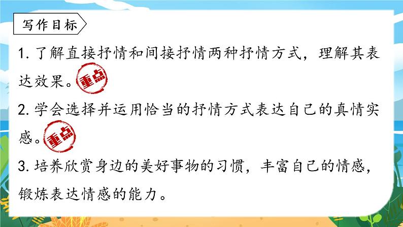 人教七下语文 第2单元 写作 学习抒情 PPT课件04