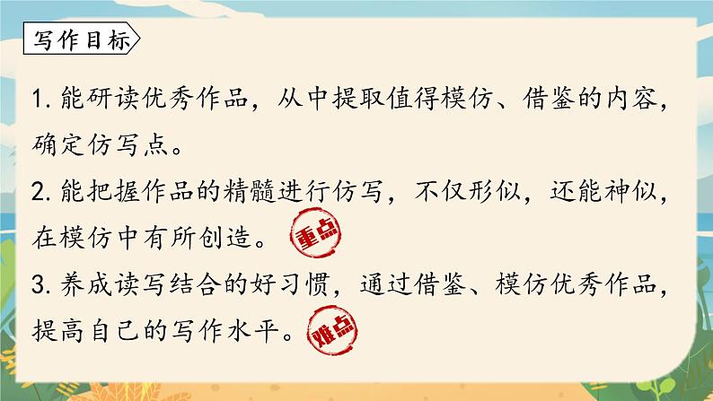 第1单元 写作 学习仿写第4页