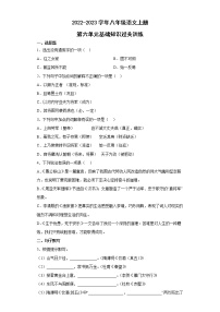 第六单元基础知识过关训练2022-2023学年部编版语文八年级上册