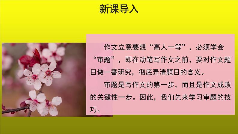 写作《审题立意》公开课教学【课件】第3页