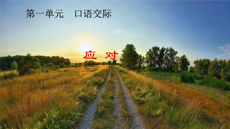 人教八下语文 第1单元 口语交际 应对 PPT课件01