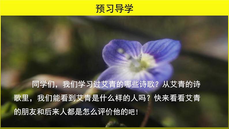 《艾青诗选》示范【教学课件】第2页