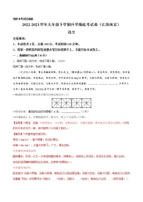 语文-2022-2023学年九年级语文下学期开学摸底考试卷（江苏南京专用）