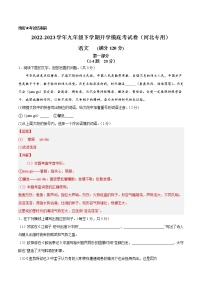 语文-2022-2023学年九年级语文下学期开学摸底考试卷（河北专用）