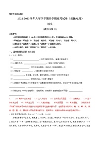 语文-2022-2023学年八年级语文下学期开学摸底考试卷（安徽专用）