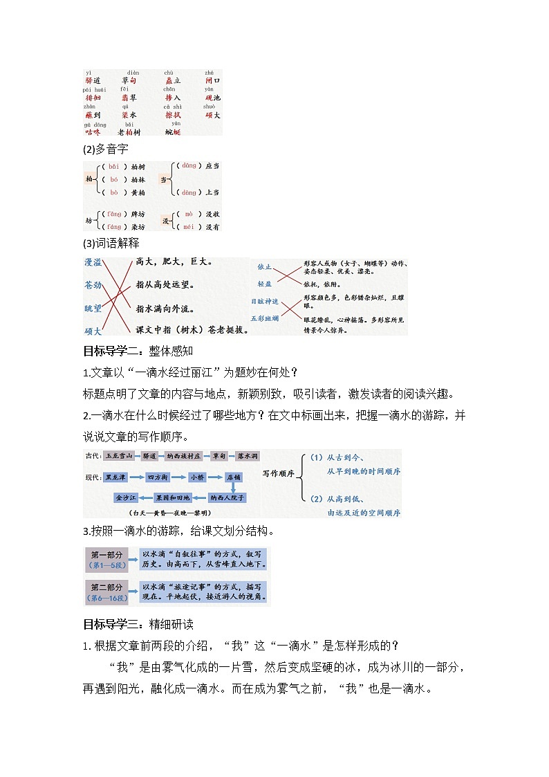 20《一滴水经过丽江》教案第2页
