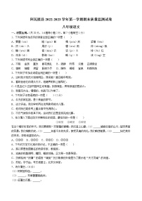 新疆维吾尔自治区阿克苏地区阿瓦提县2022-2023学年八年级上学期期末语文试题(含答案)