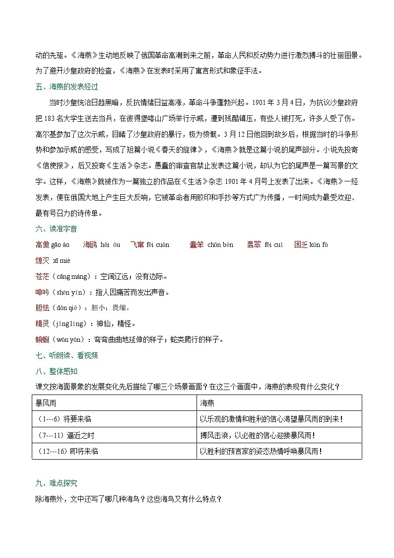 第04课++海燕（课件+教案）（内含音视频）-【大单元教学】2022-2023学年九年级语文下册备课精选课件及教案03