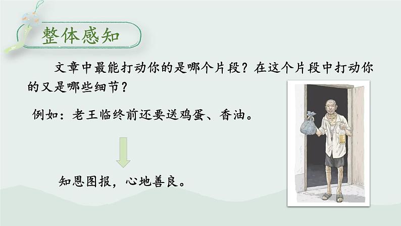 【人教部编版】七下语文  11 老王【第二课时】课件第4页