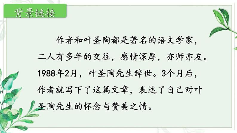 【人教部编版】七下语文  14 叶圣陶先生二三事【第一课时】课件08