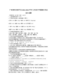 广西贺州市昭平县2021-2022学年七年级下学期期末教学质量检测语文试卷
