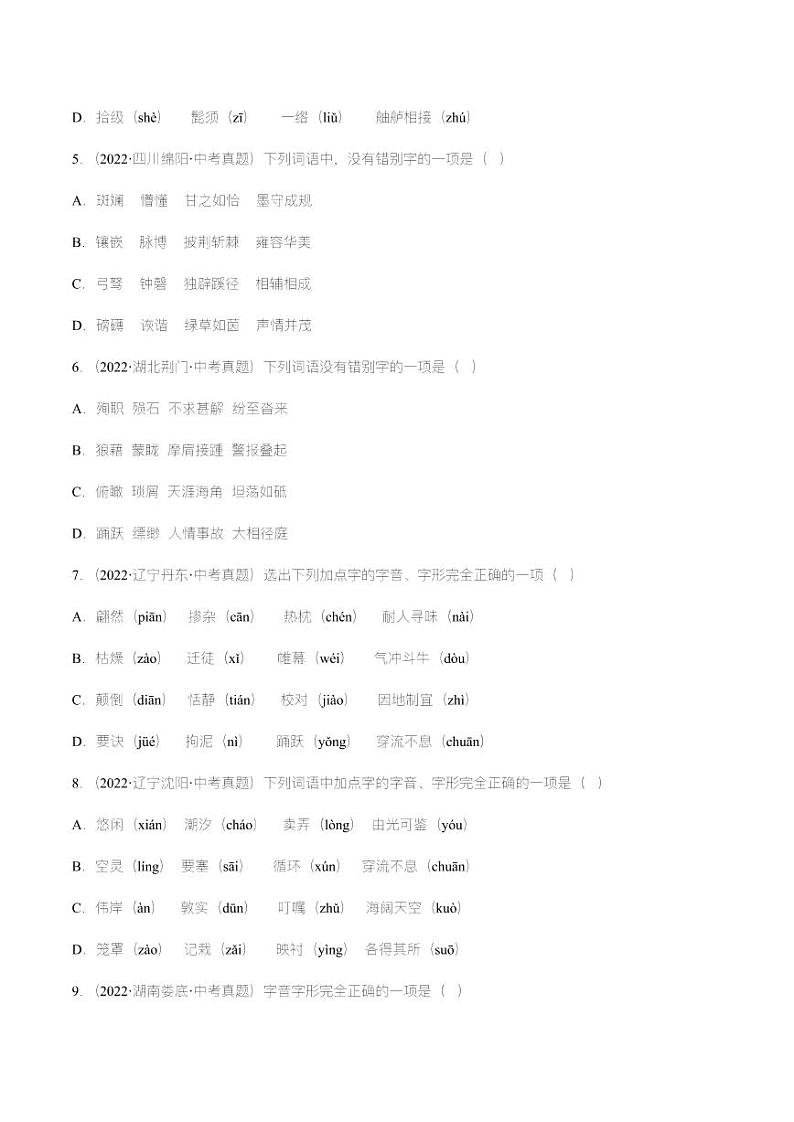 专题01  字音字形【精品课件+习题精练】-备战2023年中考语文一轮复习考点帮（全国通用）02