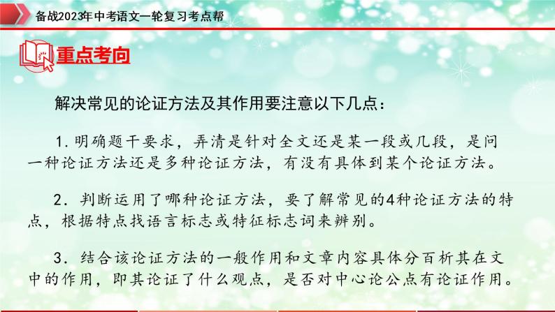 专题22：议论文阅读之论证方法及其作用【精品课件+习题精练】-备战2023年中考语文一轮复习考点帮（全国通用）04