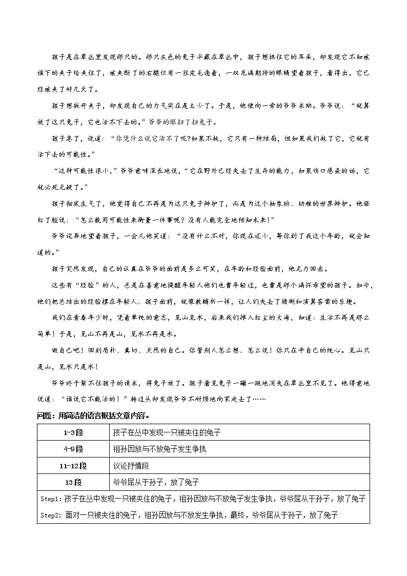 第01讲：概括文章主要内容（讲解）- 中考记叙文阅读黄金技巧十讲第2页