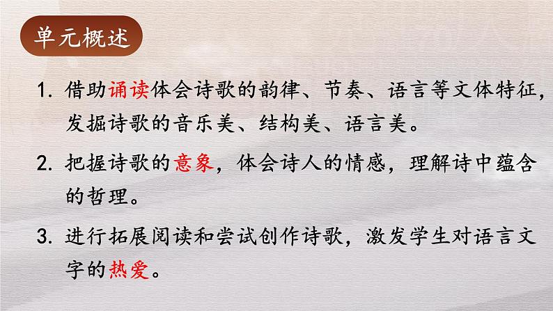 统编九语下 1 祖国啊，我亲爱的祖国【第一课时】第1页